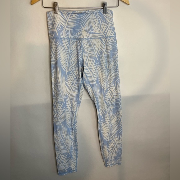 Spiritual Gangster Blue Leaf Print Leggings - Picture 3 of 5
